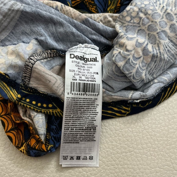 NWT - Desigual Women’s Long Sleeve Floral Prints T Shirt - Size XL - Picture 8 of 10